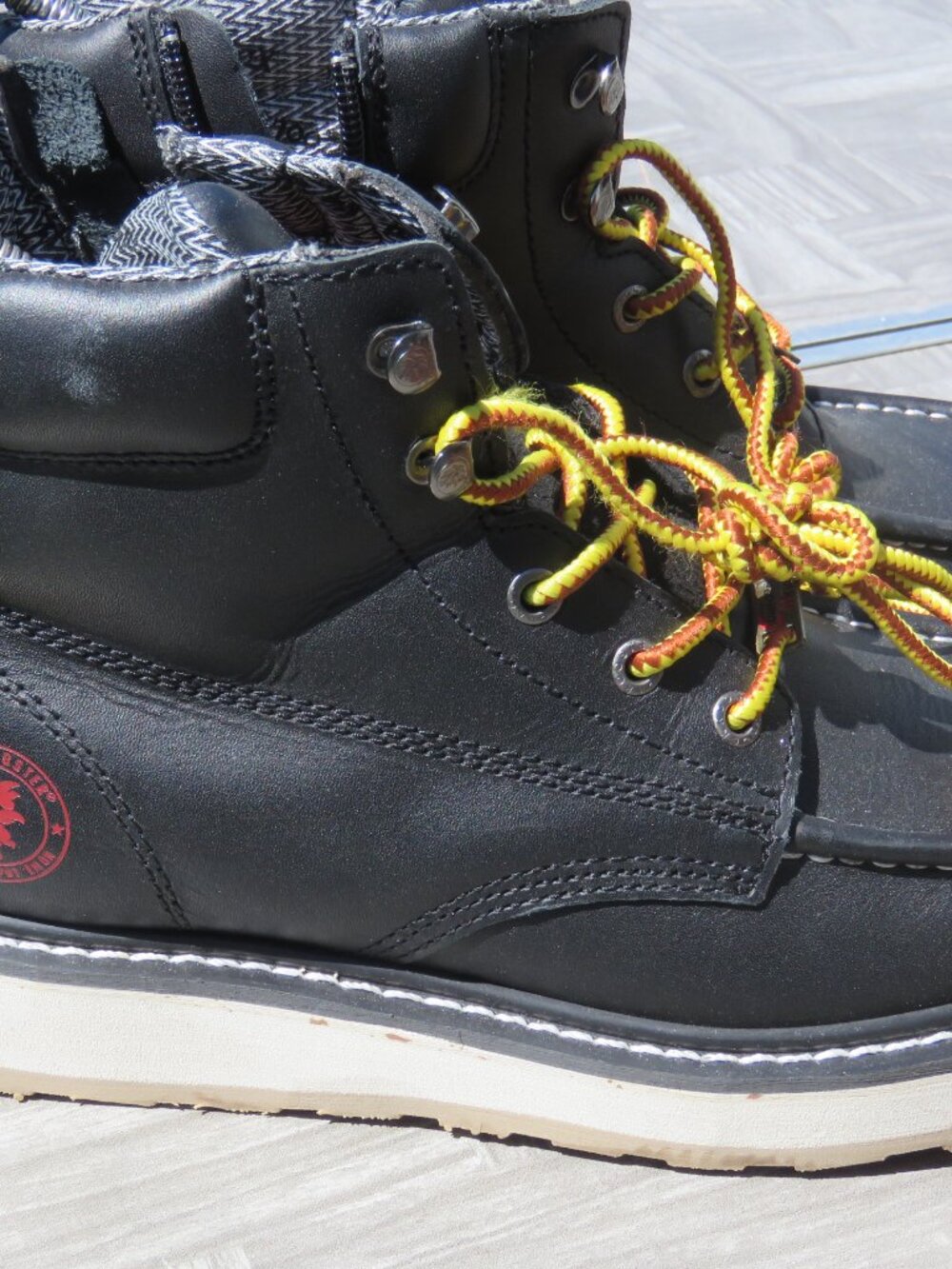 ROCKROOSTER Magnolia Men's sz 9 Soft Toe side-zip Wedge Boots